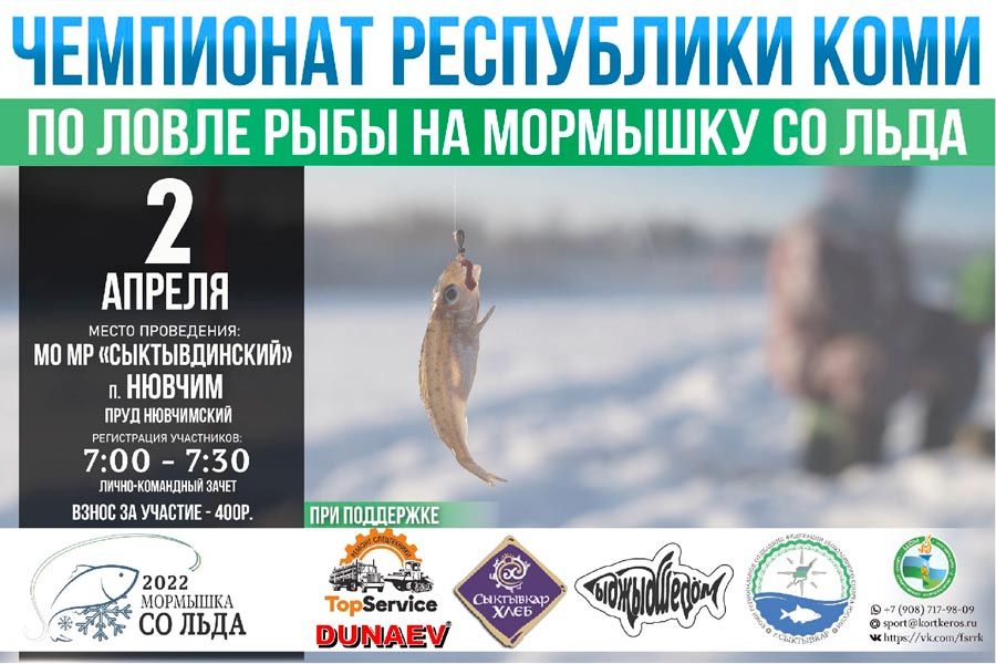 Чемпионат Республики Коми по ловле на мормышку со льда 2 апреля 2022 г., Республика Коми, п. Нювчим, Нювчемкий пруд