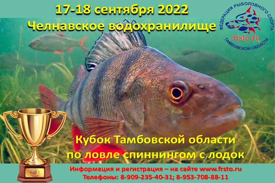 Кубок Тамбовской области по ловле спиннингом с лодок 17-18 сентября 2022 г., Тамбовская область, Челнавское водохранилище