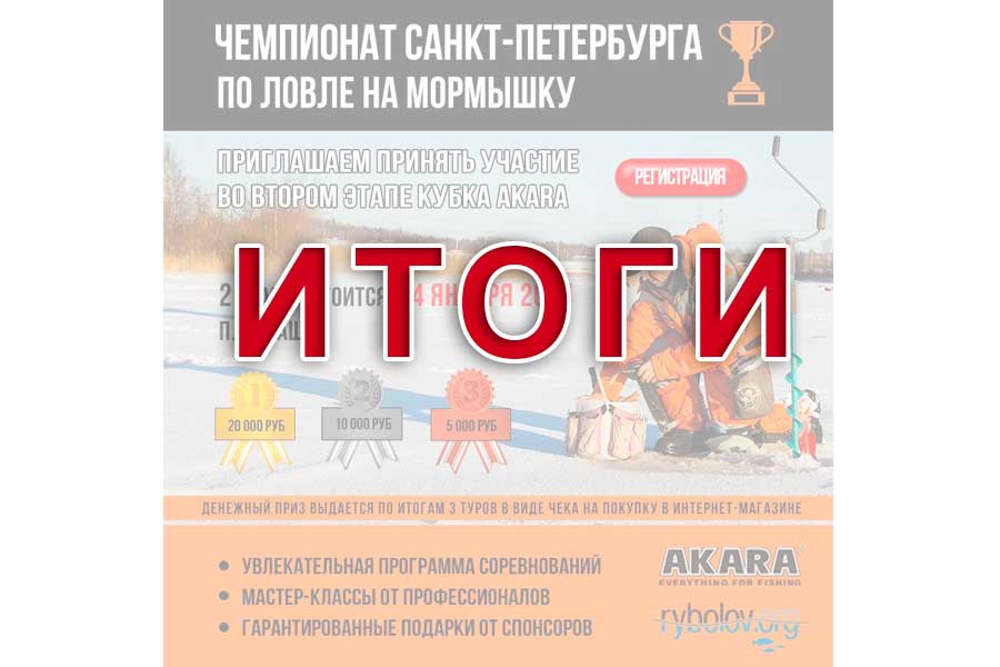 Итоги чемпионата Санкт-Петербурга по ловле на мормышку со льда