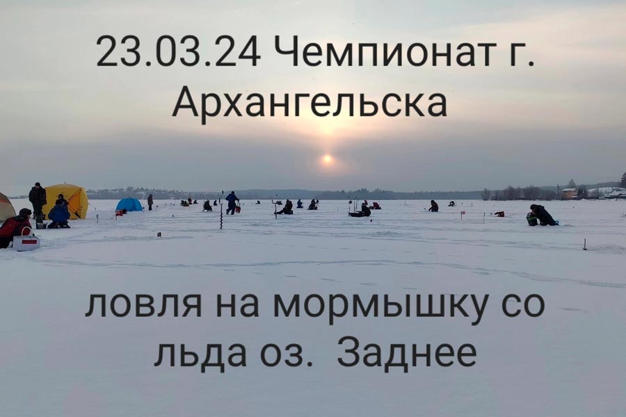 Кубок города Архангельска по ловле на мормышку со льда 23 марта 2024 г., Архангельская область, оз. Заднее