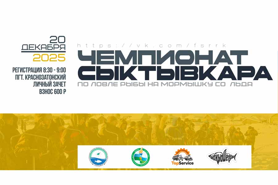 Чемпионат города Сыктывкара по ловле на мормышку со льда 20 декабря 2025 г., Республика Коми
