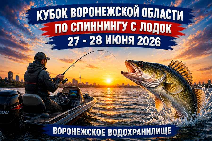 Кубок Воронежской области по ловле спиннингом с лодок 27-28 июня 2026 г., Воронежская область, г. Воронеж, Воронежское водохранилище